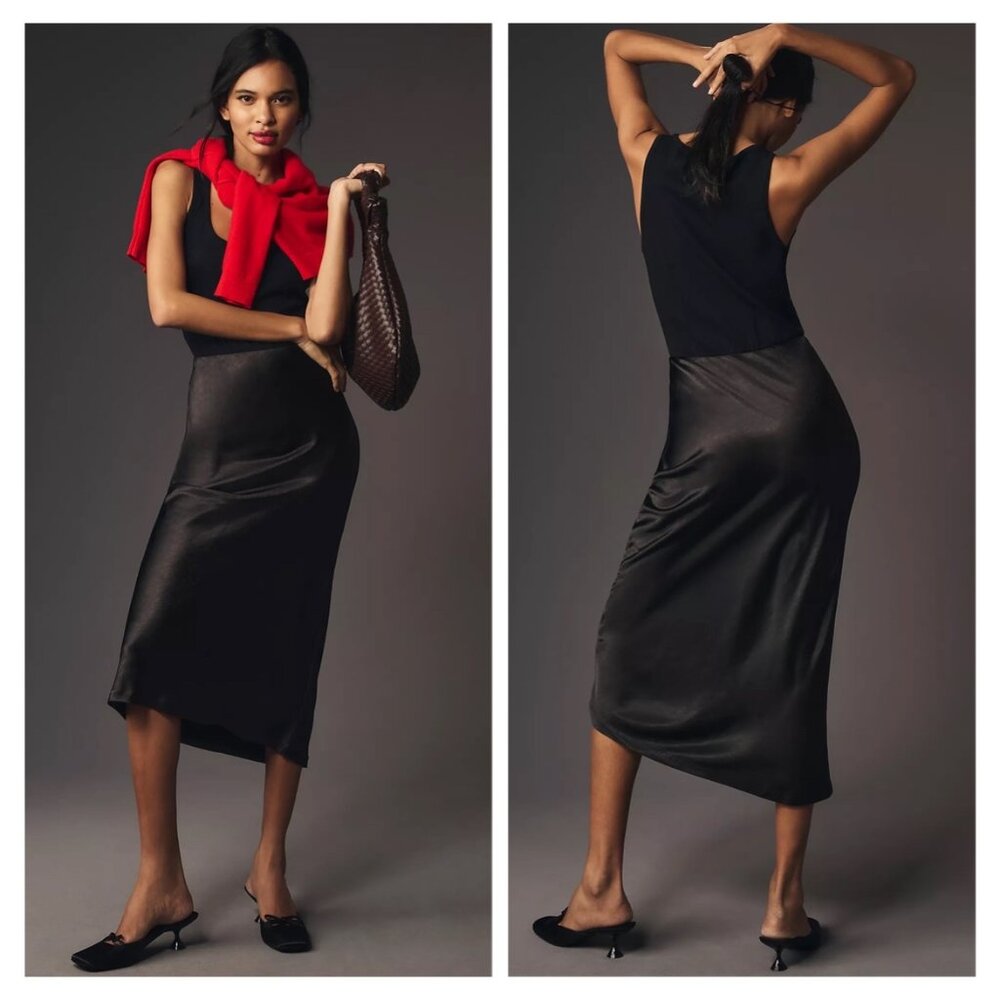 NWT Anthropologie x Mare Mare Mockable Knit Tank Top Midi Slip Dress